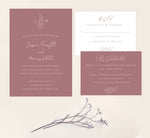 Load image into Gallery viewer, Simple Romantic wedding invitation and set
